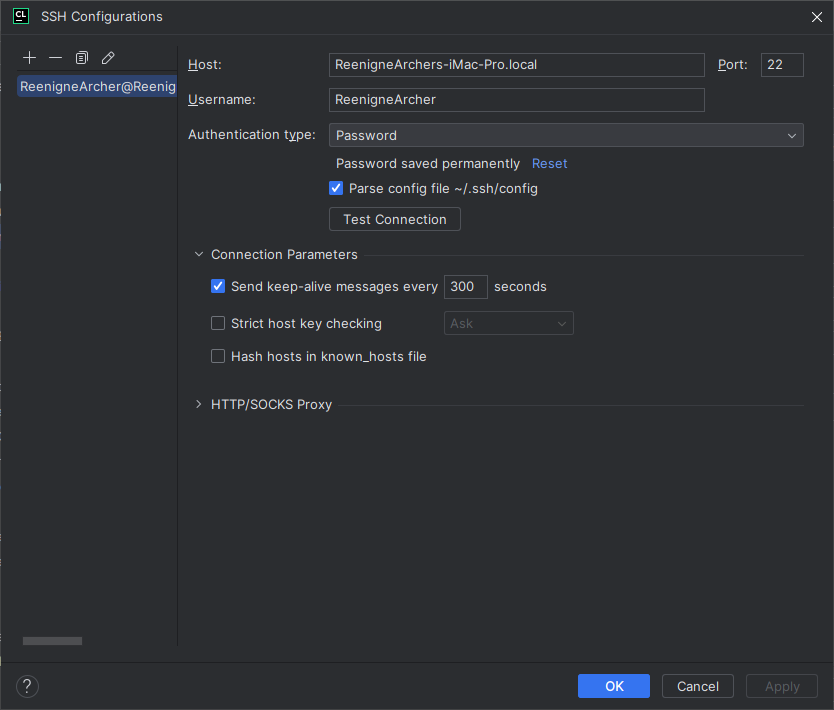 CLion SSH Configurations